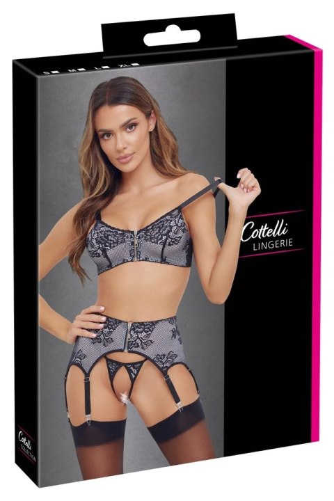 Cottelli LINGERIE - Seksowny 3-Częściowy Set Z Delikatną Koronką XL