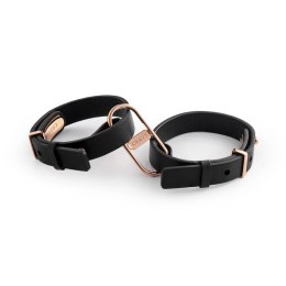 Crave - ICON Cuffs Eleganckie mankiety czarne z różowym złotem