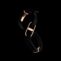 Crave - ICON Cuffs Eleganckie mankiety czarne z różowym złotem