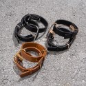 Crave - ICON Cuffs Eleganckie mankiety czarne z różowym złotem