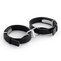 Crave - ICON Cuffs Eleganckie mankiety czarne ze srebrem