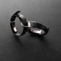 Crave - ICON Cuffs Eleganckie mankiety czarne ze srebrem