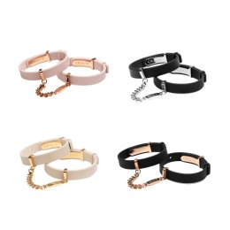 Crave - ID Cuffs - Mankiety skórzane pokryte 18k złotem