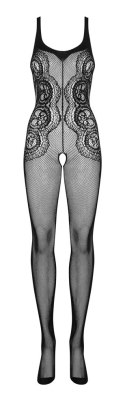 Obsessive - Czarne Siatkowe Bodystocking Bez Krocza G335 S-L