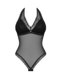 Obsessive Obsessive - Czarne Siateczkowe Body Z Delikatną Koronką Medilla M/L