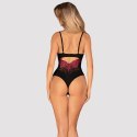 Obsessive Obsessive - Seksowne Body Z Kwiatowej Koronki Rosenty M/L