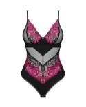 Obsessive Obsessive - Seksowne Body Z Kwiatowej Koronki Rosenty M/L