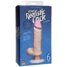 Doc Johnson Doc Johnson - Wibrujące Dildo z jądrami i przyssawką 15 cm