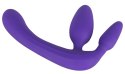 Strapless Strap-On Strapless Strap-On - Dildo Do Dzikich Gier Z 3 Wtyczkami Fioletowy