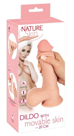 Nature Skin Nature Skin - Elastyczne Naturalne Dildo Z Ruchomą Skórą 19,9 cm