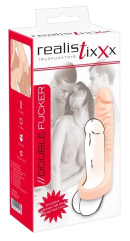 Realistixxx - Pierścień Na Penisa Z Naturalnym Dildo 18 Cm