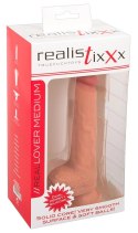 Realistixxx - Xl Naturalne Dildo Z Żyłami Żołędziem I Jądrami 21.7cm