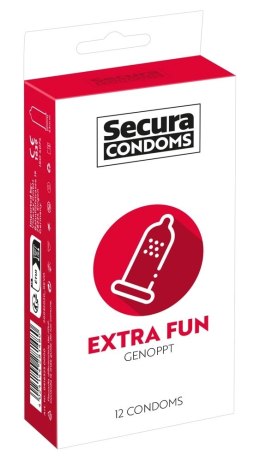 Secura Extra Fun - Prezerwatywy Z Wypustkami Stymulującymi 12pcs Box