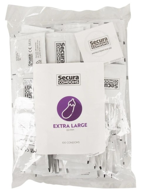 Secura Extra Large - Prezerwatywy Extra Duże 100pcs Bag