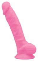 SilexD - Różowe Dildo Świecące W Ciemności 17.6 cm Model 7 Glow in the Dar