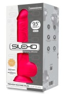 Silexd - Realistyczne Dildo Z Żyłami Żołędziem I Jądrami Różowe 24cm