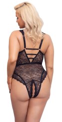 Cottelli CURVES - Seksowne Koronkowe Body Z Dodatkami Różowego Złota 90D/XL