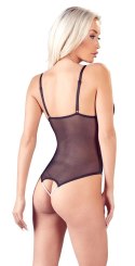 Cottelli LINGERIE - Seksowne Siateczkowe Body Z Delikatną Koronką Bez Krocza S Cottelli LINGERIE