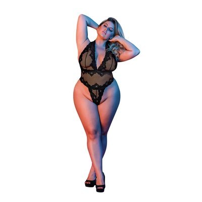 Magic Silk - Body z głębokim dekoltem - plus size