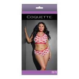 Coquette - Krótki top i szorty z nadrukiem - plus size