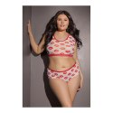 Coquette Coquette - Krótki top i szorty z nadrukiem - plus size