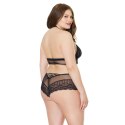 Coquette - Top z siateczki typu halter i spodenki typu booty - plus size