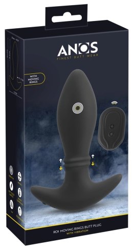 You2Toys Anos - Wibrujący Korek Analny RC Moving Rings Butt Plug