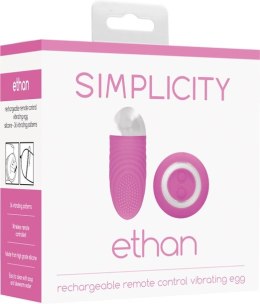 Simplicity by shots - Bezprzewodowe jajeczko stymulujące z pilotem Ethan