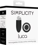 Simplicity by shots - Bezprzewodowe jajeczko stymulujące z pilotem Luca