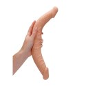 RealRock by Shots RealRock - Podwójne wygięte dildo - bardzo długie 36cm