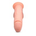 Curve Toys Curve Toys - Wibrujace dildo z jądrami - silikonowe z pilotem zdalnego sterowania - 23 cm