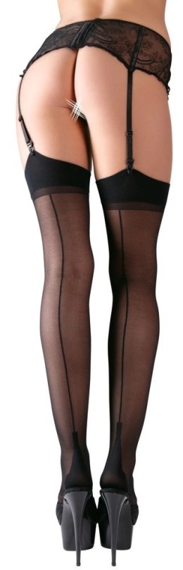 Cottelli LEGWEAR - Seksowne Czarne Pończochy Z Ozdobnym Szwem 5