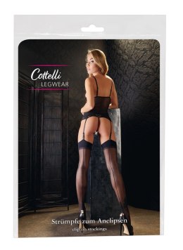 Cottelli LEGWEAR - Seksowne Czarne Pończochy Z Ozdobnym Szwem 6