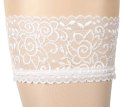 Cottelli LEGWEAR - Białe Klasyczne Pończochy Z Koronką M Cottelli LEGWEAR