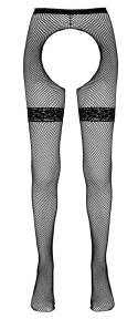 Cottelli LEGWEAR - Rajstopy Do Pończoch Kabaretki Czarne S/M