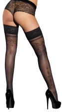 Cottelli LEGWEAR - Seksowne Pończochy Z Koronką I Eleganckimi Wzorami 5