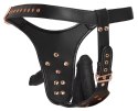 Bad Kitty - Strap-On 3D Z Trzema Dildami Czarne 2XL