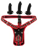 Bad Kitty - Uprząż Strap-On Z 3 Dildami S/M