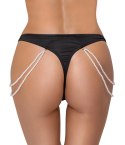 Cottelli LINGERIE Cottelli LINGERIE - Koronkowe Stringi Z Perłowymi Odpinanymi Łańcuszkami M/L