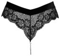 Cottelli LINGERIE Cottelli LINGERIE - Seksowne Koronkowe Figi Z Odpinanym Łańcuszkiem W Kroku XL