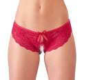 Cottelli LINGERIE Cottelli LINGERIE - Seksowne Koronkowe Figi Z Wycięciami I Kokardkami Czerwone L