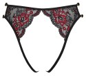 Cottelli LINGERIE Cottelli LINGERIE - Seksowne Mocno Wycięte Koronkowe Majteczki Czarno-Czerwony S-L