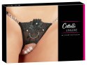 Cottelli LINGERIE - Seksowne Stringi Z Kwiatem I Delikatnymi Dżetami M/L Cottelli LINGERIE