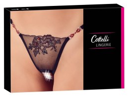 Cottelli LINGERIE Cottelli LINGERIE - Seksowne Stringi Z Siateczki Z Eleganckim Haftem M/L