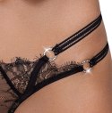 Cottelli LINGERIE Cottelli LINGERIE - Stringi Z Delikatną Koronką I Ozdobnymi Dżetami S/M