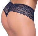 Cottelli LINGERIE - Wysokie Stringi Z Delikatnej Elastycznej Koronki S