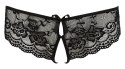 Cottelli LINGERIE - Seksowne Koronkowe Figi Z Wycięciami I Kokardkami Czarne XL Cottelli LINGERIE