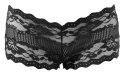 Cottelli LINGERIE Cottelli LINGERIE - Seksowne Koronkowe Majteczki Z Odkrytym Tyłem I Kokardą Czarne XL