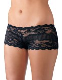 Cottelli LINGERIE Cottelli LINGERIE - Seksowne Koronkowe Majteczki Z Odkrytym Tyłem I Kokardą Czarne M