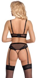 Cottelli LINGERIE Cottelli LINGERIE - Koronkowy Biustonosz Z Pasem Do Pończoch Bez Krocza L